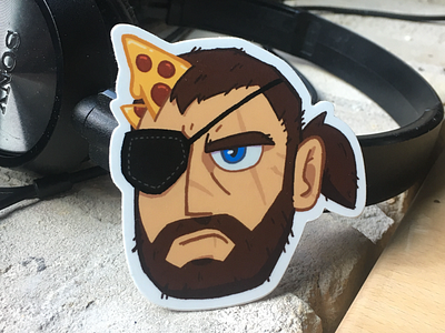 Pizza Boss character illustration procreate sketch sticker stickermule stickers