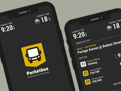 Pocketbus Preview app sketch ui web design