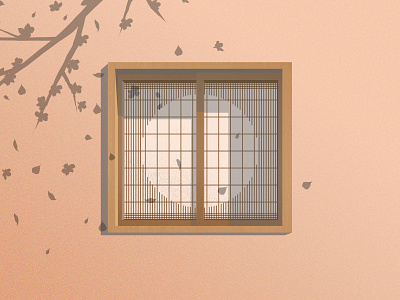 Sakura Drops asia cherryblossom flowers illustration japan sakura shadows trees vector windows