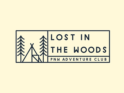 Lost in Woods PNW Sticker Design