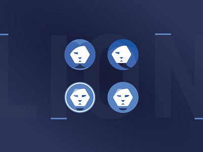 Lion Icons icon lion mascot minimal navy