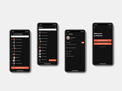 Notone App Design design minimal mobile typography ui