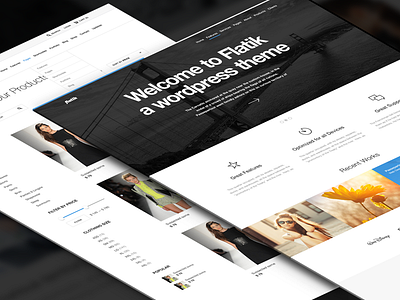 Freebie PSD: Flatik Website Layout & Product Page