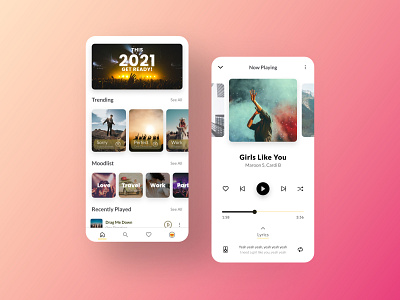 Music Player App apptales audiobooks media player minimal design mobile app music music app ui music player music player mobile app playlist screens ui concept ui design challenge ui designs ui inspirations visual design