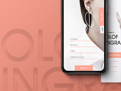 Olof Ingram Showcase (Stubble Studios design) app branding design identity logo typography ui ux web website