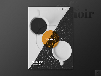 Cafe Noir Poster Showcase branding design flat design graphic design illustration logo poster typography