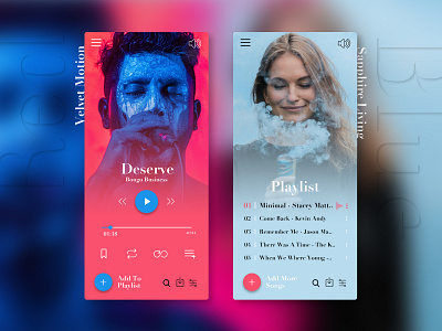 Music App Showcase app branding branding flat design graphic design typography ui ux