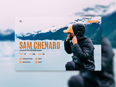 Sam Chenard Website Profile digital flat design ui ux website