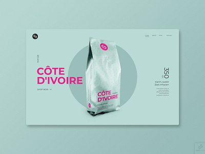 Clean Coffee Showcase branding digital flat design ui ux web website