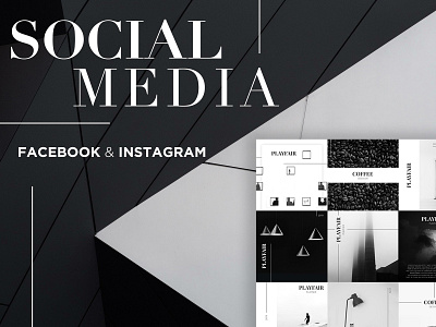 Social Media clean design branding design digital flat design social media ui ux