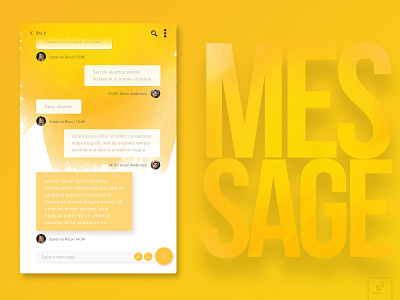 Messaging App design digital flat design graphic design