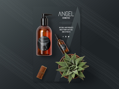 Angel Cometics branding flatdesign graphic design poster product branding