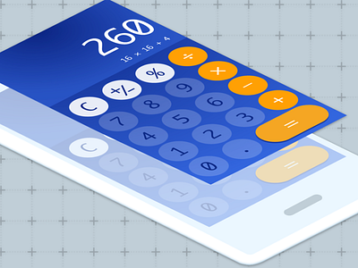 004_Daily UI Calculater app daily 100 flat ux web