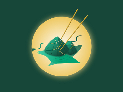 Rice Dumplings （Zongzi）- 2 branding design flat illustration typography vector web