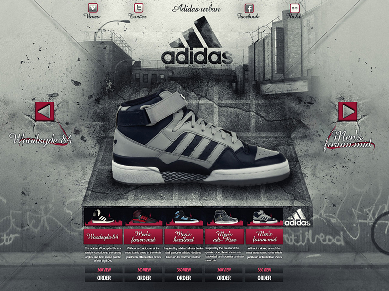 Adidas webshop concept by Patrick Tang 