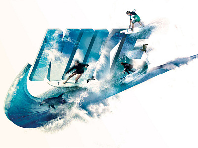 Nike surf concept advertising art design digital nike photoshop surf