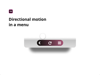 Motion training - Menu adobe xd concept training ui