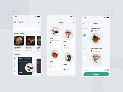 Food App app clean design design food app ui ux