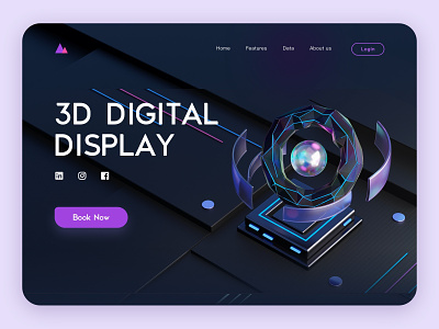 3D DIGITAL DISPLAY 3d app branding design icon ui ux