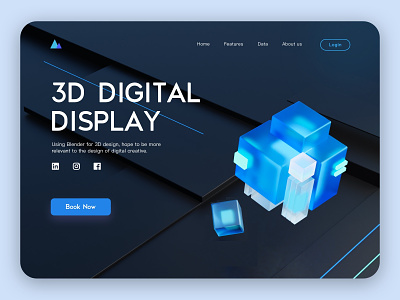 3D DIGITAL DISPLAY 4 3d app branding design ui ux
