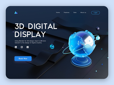 3D DIGITAL DISPLAY 5 3d app branding design icon ui ux