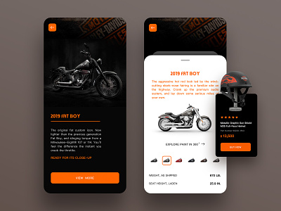 Motorcycle Pages app design ui ux