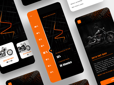 Motorcycle Page app design icon ui ux