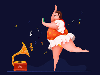 Dancing design illustration illustrator