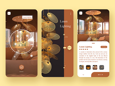 Lamp design page app design ui ux