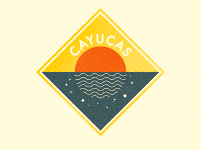 Cayucas Sunset Badge badge summer sun