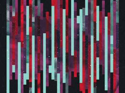 Untitled No.3 horizontal lines purple red space stars