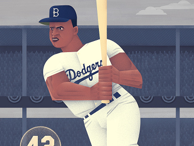Poster of Jackie Robinson baseball baseball bat digital art digital illustration digital painting illustration jackie robinson majorleaguebaseball mlb photoshop wacom cintiq