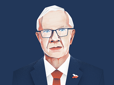 Portrait of Czech president candidate Mr. Jiri Drahos czech illustration portrait president