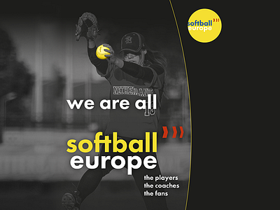 Roll-up We are all Softball Europe brand europe roll up softball