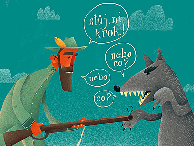 Illustration for children's book Red Riding Hood