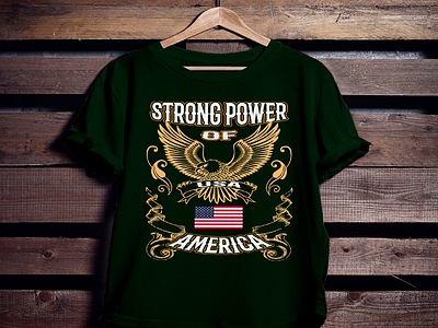 STRONG POWER OF AMERICA brand car t shirt design clothes clothingbrand design fashion t shirt t shirt design texture typography