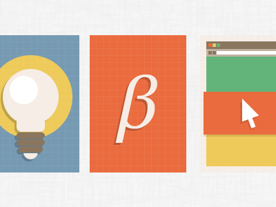 Stages of work betta design icon idea