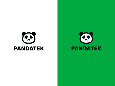 Pandatek app branding icon illustration logo logotype panda typography vector