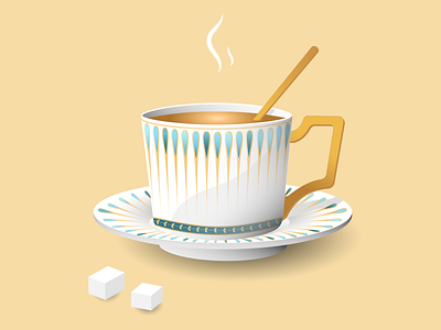 My cup of tea adobe illustrator cup design illustration illustrator sugar tea cup vector