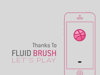 First Shot - Thanks to Fluid Brush animation ball debut dribbble first shot gif illustration invitation thanks