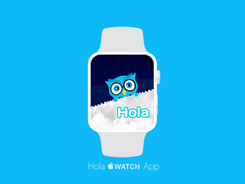 Hola!! Apple Watch App app apple branding design featured identity logo logodesign mobile app prototype visual identity watch