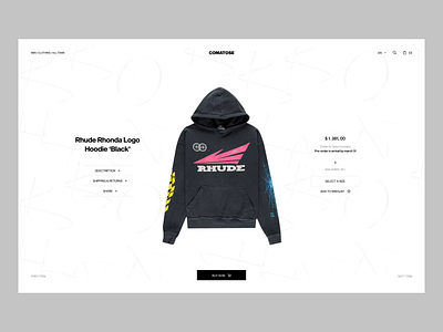 Comatose animation colors design ecommerce fashion minimal transition ui ux web