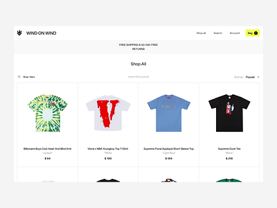 Wind On Wind animation branding colors design ecommerce editorial fashion figma identity shop ui ux