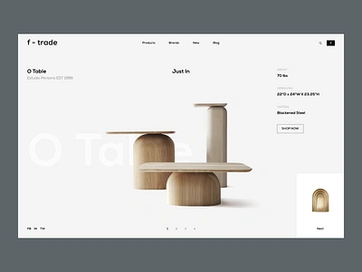 f-trade animation branding design eco ecommerce fashion furniture lamp living logo minimal stone ui ux webdesign