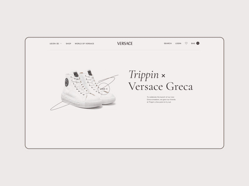 Versace — Website Redesign. Main Page animation concept e commerce fashion figma motion ui ux web design website