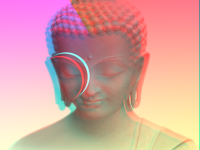 Channels 5b buddha channels experimentation gradient photoshop
