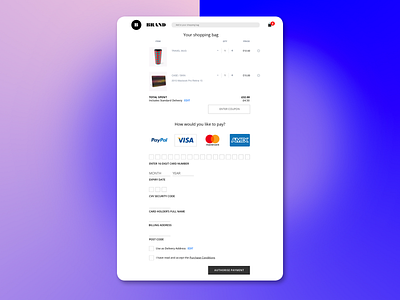 Day 002 Check out page #DailyUI checkout page creditcard creditcardcheckout dailyui userinterface website design