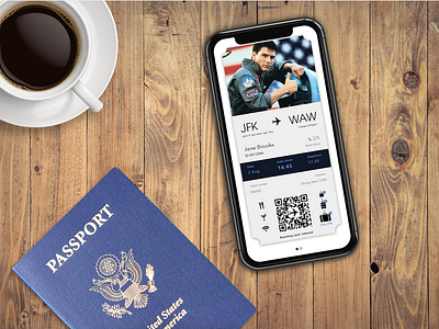 Day 024 Boarding pass for an overseas flight #dailyui