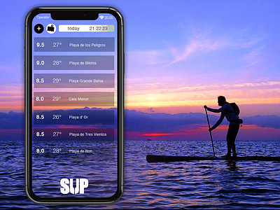 Day 037 Weather App for Paddle Surf #dailyui