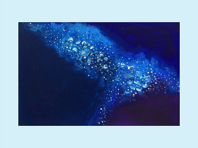 Under the Sea abstractart abstractartist acryliconpaper acrylicpainting blue blueshades femaleartist finearts illustration art underthesea